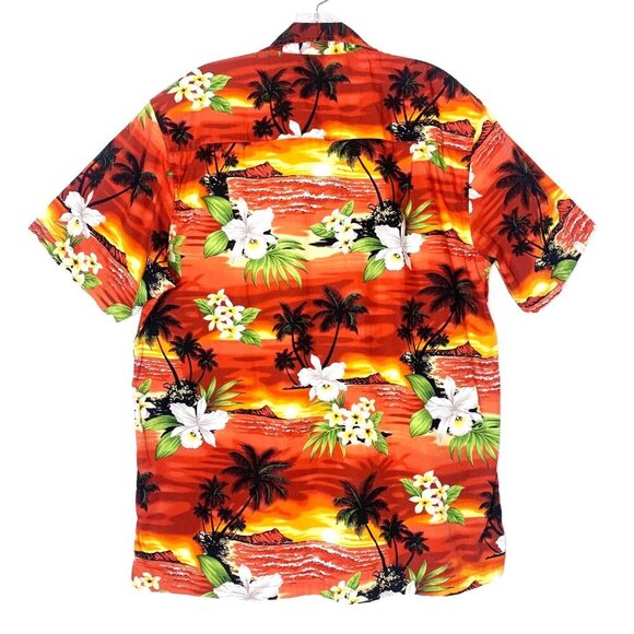 Hawaiian Shirt Mens Large Button Up Short Sleeve Designed in Hawaii Floral - Picture 2 of 10
